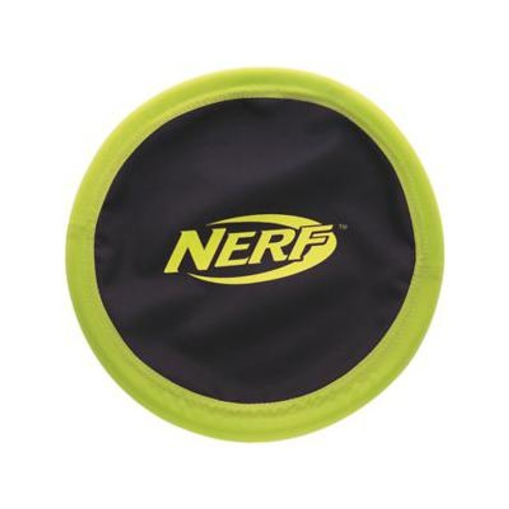Nerf Dog Flyer 1557 Dog Toy 10" Neon Yellow Durable Floating Rubber